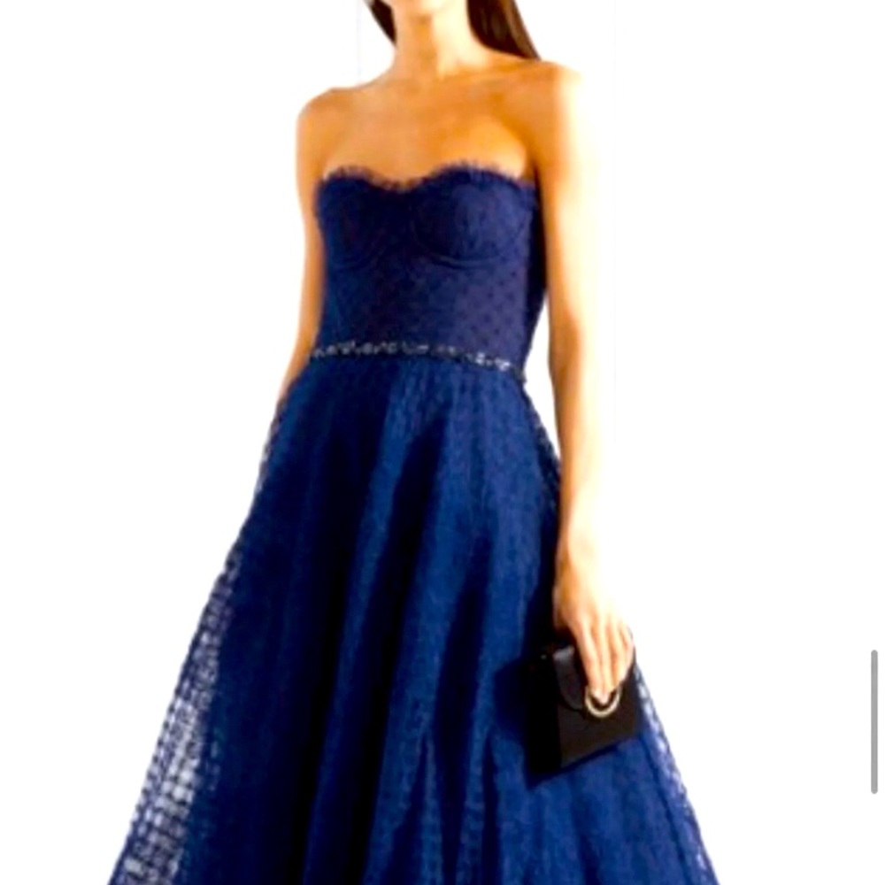 COPY - Márchese Notte blue tule midi dress